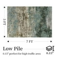 thumbnail image 5 of VUNATE 5'x7' Area Rugs for Living Room Machine Washable Rugs Abstract Vintage Distressed Indoor Rug Carpet Soft Lightweight Large Area Rug for Bedroom Dining Room Kitchen Foldable Nonslip Rug Teal, 5 of 8
