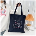 thumbnail image 4 of Bolsa de tela para mujeres y niñas, bolsas de comestibles reutilizables, lindas bolsas de tela para gatos, 2 piezas de diferentes colores Lona ER, 4 of 4