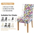 thumbnail image 6 of Colorful Butterfly Pattern Dining Chair Covers Set of 4, Stretch Washable Polyester Kitchen Slipcovers, Removable Seat Protector for Celebration or Event, 6 of 7