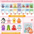 thumbnail image 2 of 24 tarjetas de San Valentín con llaveros con forma de ojos saltones de animales, 2 of 7