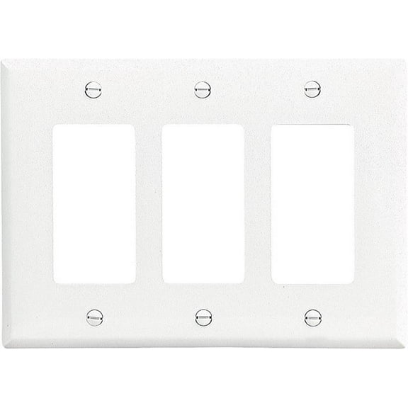 Cooper Wiring PJ263W Wall Plates 3-Gang Decorator