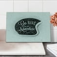 thumbnail image 2 of Vintage Cutting Board, Motorcycle Adventure Words and Ornate Lines Contemporary New Graphic Design, Decorative Tempered Glass Cutting and Serving Board, Small Size, Grey, by Ambesonne, 2 of 5
