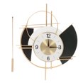 thumbnail image 1 of Reloj de pared con pintura en aerosol electrostática, diseño único y Simple, reloj de pared silencioso de oro negro para decoración del hogar, regalos, 1 of 14