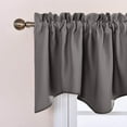 thumbnail image 6 of NICETOWN Blackout Curtain Valances for Windows, Rod Pocket Scalloped Valance Blackout Curtain Tier for Bedroom Living Room Kitchen, Grey, 52"x18", 1 Piece, 6 of 7