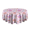 thumbnail image 5 of Classic Princess Pattern Round Tablecloth 60"x60",Wrinkle Wipeable Table Cloth for Kitchen Dining Room Picnic Patio Party, 5 of 6