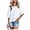 White, variant on Women's Fashion Casual T Shirt Round Collar 3/4 Sleeve Plain Color Tees Summer Tops Blouses