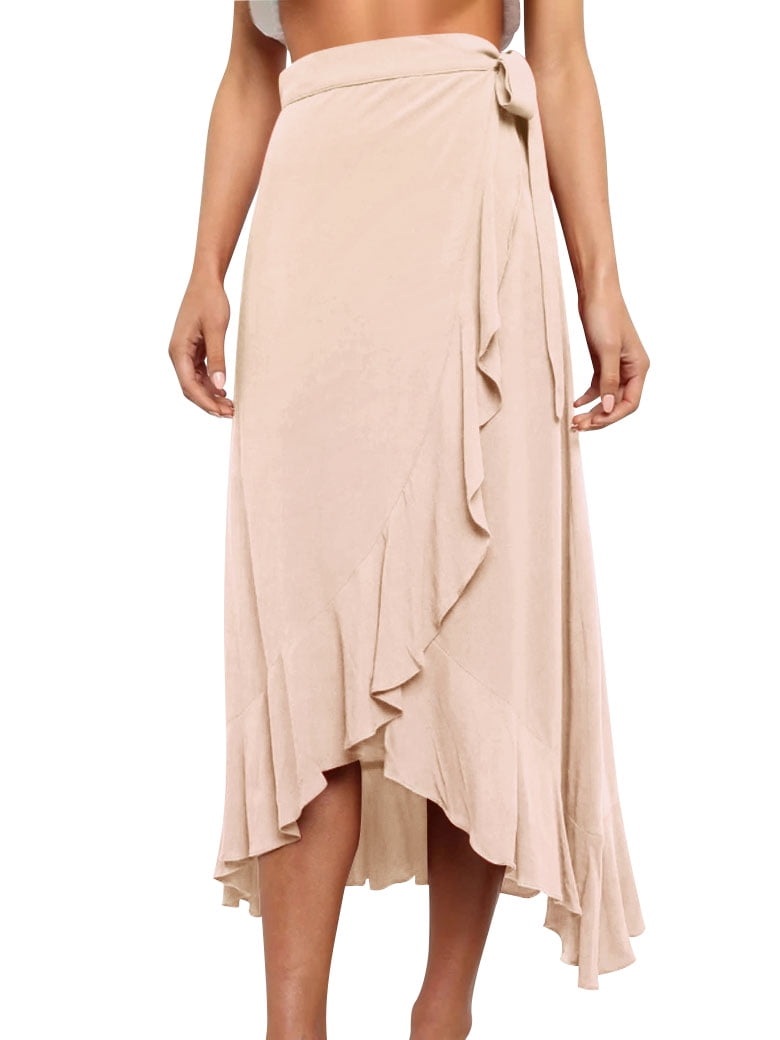 Pleated High Waisted Ruffle Skirt U2013 YELLOW SUB TRADING