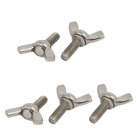 

Unique Bargains M6x16mm 1mm Pitch 304 Stainless Steel Wing Bolt Butterfly Screw 5pcs
