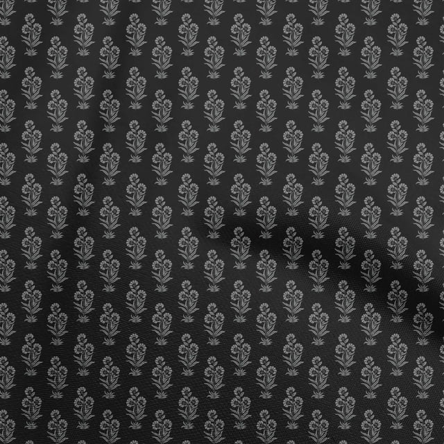 oneOone Rayon Black Fabric Asian Block Craft Projects Decor Fabric Printed By The Yard 56 Inch Wide