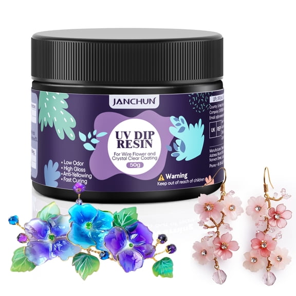 Dip Resin Crystal Clear Fast Curing for Jewelry Making 50g