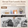 thumbnail image 5 of Lifewit Washer Dryer Countertop, Spice Type, 54" Length x 27.5" Width Melamine Covers with Edge Rails for The Top, Laundry Room Storage and Organization, White, 5 of 9