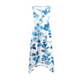 thumbnail image 5 of Levmjia Womens Dresses Sleeveless Round Neck Flowy Summer Casual Sun Dress Polyester Floral Print Beach Vacation Dress Multi Colors, 5 of 8