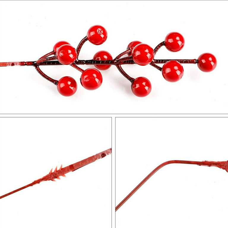 34 Red Berry Stems – Florist Wreath Supply