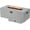 Gray, variant on ECOTOUGE 42" Rectangular Propane Fire Pit Table, 50,000 BTU Outdoor Gas Fire Pit with Lid, Steel Fireplace w/Weather-Resistant Pit Cover, Lava Rocks for Patio, CSA Certified, Grey