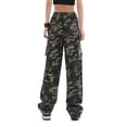thumbnail image 2 of RUTAYY Women's Cargo Pants Casual with Pocket Loose Fit Straight Wide Leg Camouflage Print Daily Wear Versatile Travel Trousers, 2 of 3