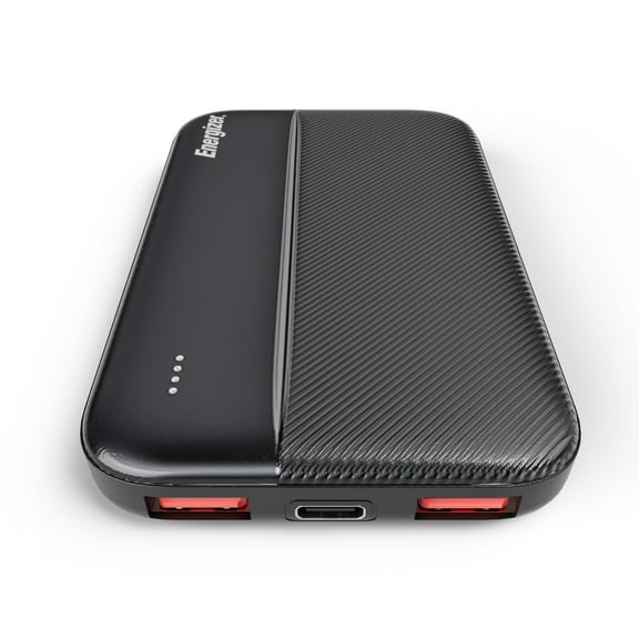 Energizer Power Bank 5,000mAh, Portable Charger with USB-C & USB-A Fast Charging Ports Black