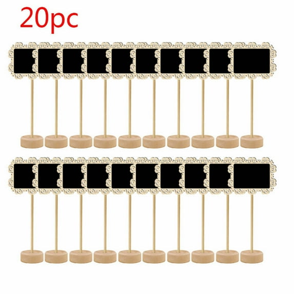 Mini Chalkboard Signs,15/20 Pack Framed Small Chalkboard Labels with Easel Stand,Wooden Blackboard for Table Numbers,Food Signs, Wedding Signs,Message Board,Place Cards and Event Decorations