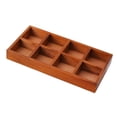 thumbnail image 4 of YWMJZEU Wooden Divided Storage Box Decorative Sorting Tray for Collectibles Trinkets Brown, 4 of 9