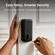 TOPVISION Fingerprint Door Lock, Smart Deadbolt Lock for Front Door, Keyless Entry, App Remote Control, Auto Lock