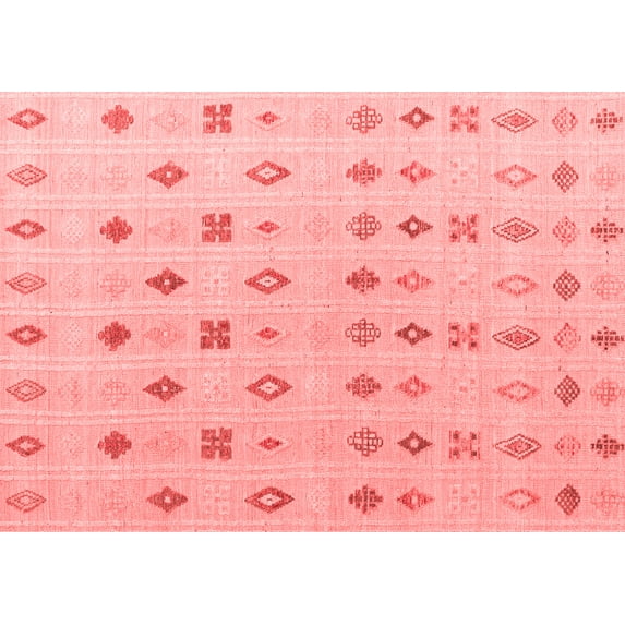 Ahgly Company Indoor Rectangle Abstract Red Modern Area Rugs, 2' x 4'