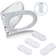 thumbnail image 4 of Paquete de 5 asientos inodoros JM transparentes con adhesivo fuerte, 4 of 5