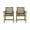 Natural Finish/Gray, variant on GDF Studio Beacher Outdoor Acacia Wood and Wicker Dining Chair (Set of 2), Natural and Gray