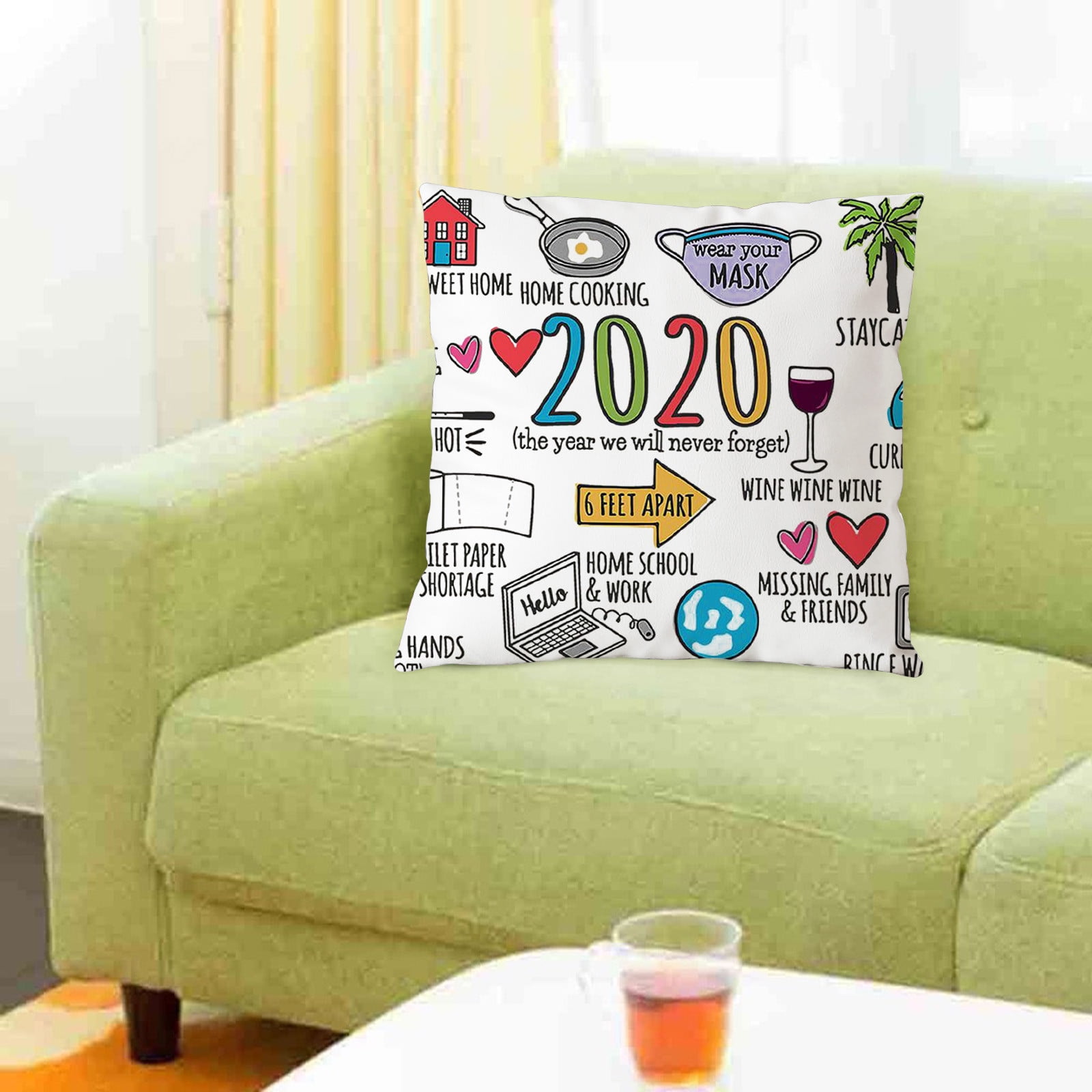 Shiusina Remember 2020 Pillowcase Decorative Pillow Case Creative