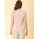thumbnail image 3 of INSPIRE CHIC Blusa De Satén Para Mujer, Oficina De Trabajo, Cuello En V, Manga Casquillo, Top Elegante Rosa M, 3 of 5