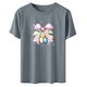 thumbnail image 5 of Haivin Easter Shirts for Women Happy Easter Bunny with Glasses Blouse Casual Graphic Spring Colorful Tops Tee, 5 of 6