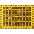 thumbnail image 1 of Ahgly Company Indoor Rectangle Abstract Yellow Modern Area Rugs, 2' x 5', 1 of 4