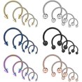 thumbnail image 5 of 10 piercings circulares de acero quirúrgico con forma de herradura y forma de cono estilo punk para el tabique nasal, la ceja y la oreja, joyería corporal de 8 mm, 5 of 5