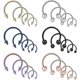 thumbnail image 5 of 10 piercings circulares de acero quirúrgico con forma de herradura y forma de cono estilo punk para el tabique nasal, la ceja y la oreja, joyería corporal de 6 mm, 5 of 5