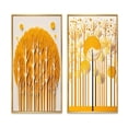 thumbnail image 2 of Designart "Quill Minimalism Abstract Yellow Forest II" Landscape Trees Framed Wall Art Set Of 2 - Traditional Yellow Framed Wall Art Set Of 2, 2 of 6