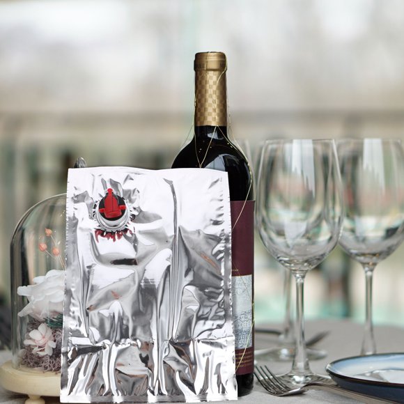 FOMIYES 10Ud Bolsa Para Vino Plateada Con Válvulas Butterflies Ideal Para