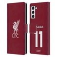 thumbnail image 1 of Head Case Designs Officially Licensed Liverpool Football Club 2022/23 Players Home Kit Mohamed Salah Leather Book Wallet Case Compatible with Samsung Galaxy S21+ 5G, 1 of 6