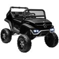 thumbnail image 1 of Aosom 12V Battery Powered Licensed Mercedes-Benz Unimog Ride on Truck Black, 1 of 10