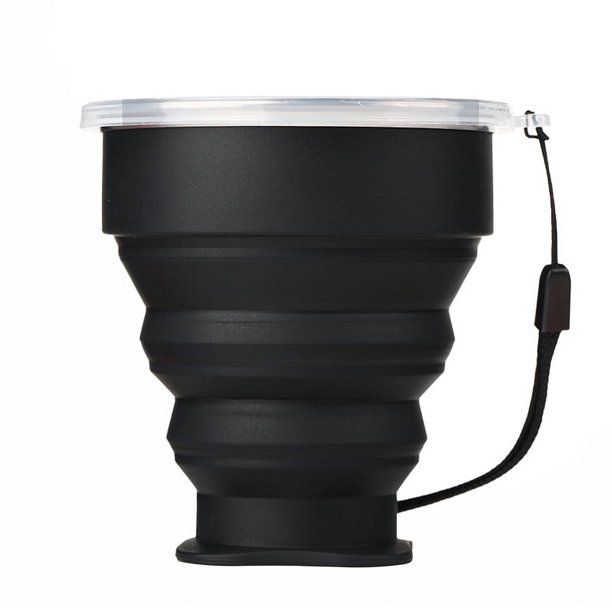 Tazas plegables sin BPA, taza de agua de grado alimenticio, taza de viaje de silicona retráctil de color, taza de mano portátil para café al aire libre