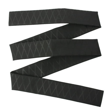 Silicone Rubber Fishing Rod Handle Textured Shrink Wrap 35mm Black