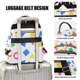 thumbnail image 3 of FORMRS Mini Backpack Purse for Women Travel Daypack Casual Shoulder Bag, Blue Retro Triangles, 3 of 7