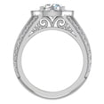 thumbnail image 3 of Engagement Ring Real Accented Diamond Ring 14K White Gold 7.30 mm 2.80 CT TW (Moissanite Center), 3 of 5