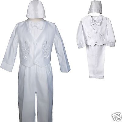 

Baby BOY CHRISTENING BAPTISM FORMAL VEST SUIT Set WHITE sz XS S M L XL 2T 3T 4T