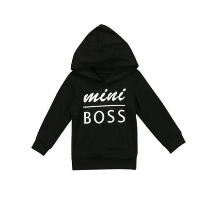 

RUEWEY Kids Boy Girl Hoodie Sweatshirt Mini boss Pullover