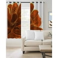 thumbnail image 2 of Burnt Orange Blackout Curtains 54 Inches Long for Bedroom, Sparkle Gold Stained Floral Flower Art Thermal Insulated Room Darkening Black Out Window Curtain Panels Grommet Drapes for Living Room, 2 of 8