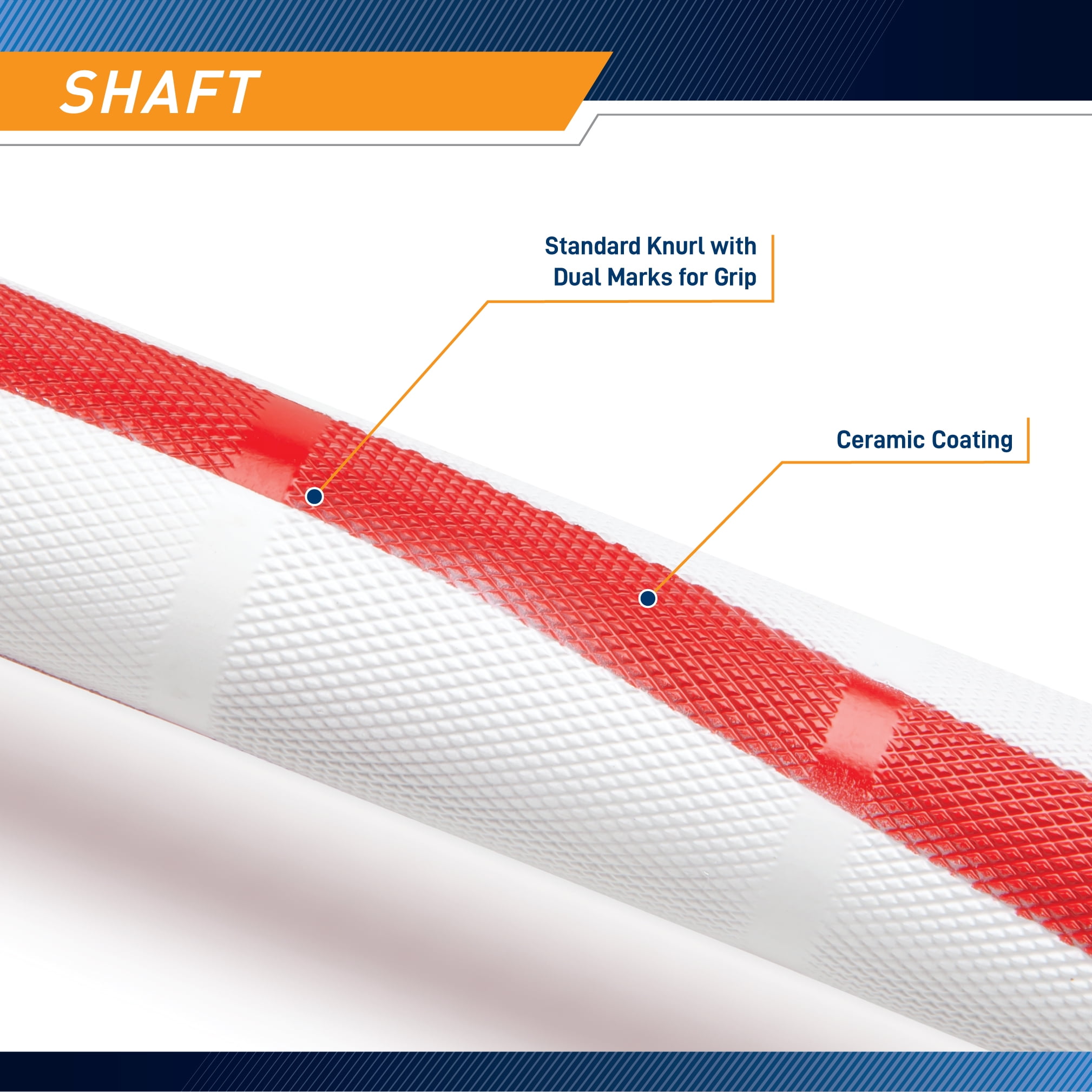 SteelBody by Marcy Red White and Blue USA Flag 45lb Olympic Barbell STB-1909FG
