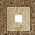 thumbnail image 4 of 1" x 14" x 14" Brown Concave Square Double Layer Ribbed  Wall Plaque Set of 2, 4 of 4