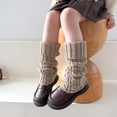 thumbnail image 1 of Calcetines de punto de otoño e invierno Lolita bonitos para niños, estilo coreano JK, calcetines cálidos de lana con reborde hasta la mitad de la pantorrilla para niñas, 1 of 6