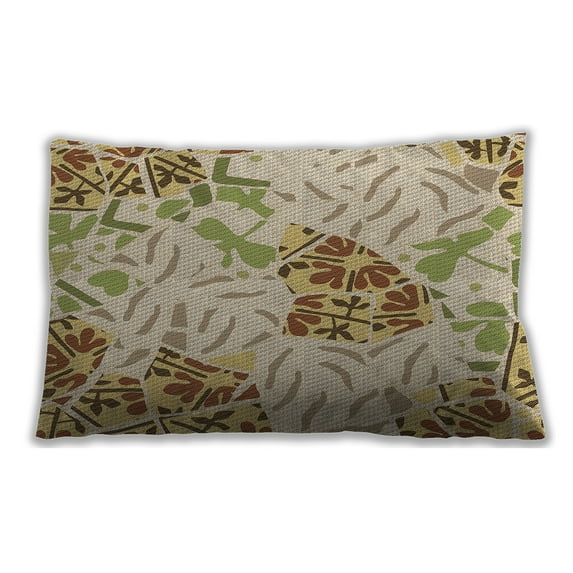 Ahgly Company Outdoor Rectangular Contemporary Lumbar Throw Pillow, 13 inch by 19 inch