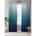 thumbnail image 5 of Sheer Curtains 96 Inches Long, Navy Blue Ombre Semi Sheer Curtains Light Filtering Window Treatment, Contemporary Gradient Abstract Art Privacy Voile Drapes for Living Room Bedroom 52x96 Inch, 5 of 7