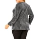 thumbnail image 4 of Blusa de fiesta metálica brillante de manga larga con brillo para mujer de tallas grandes Agnes Orinda 4X plateada, 4 of 8