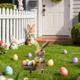thumbnail image 6 of Bunny Stake Easter Decoration, Flat Pvc Garden Yard Art with Colorful Eggs for Spring Lawn and Patio Holiday Outdoor Display, Topliu, 6 of 6